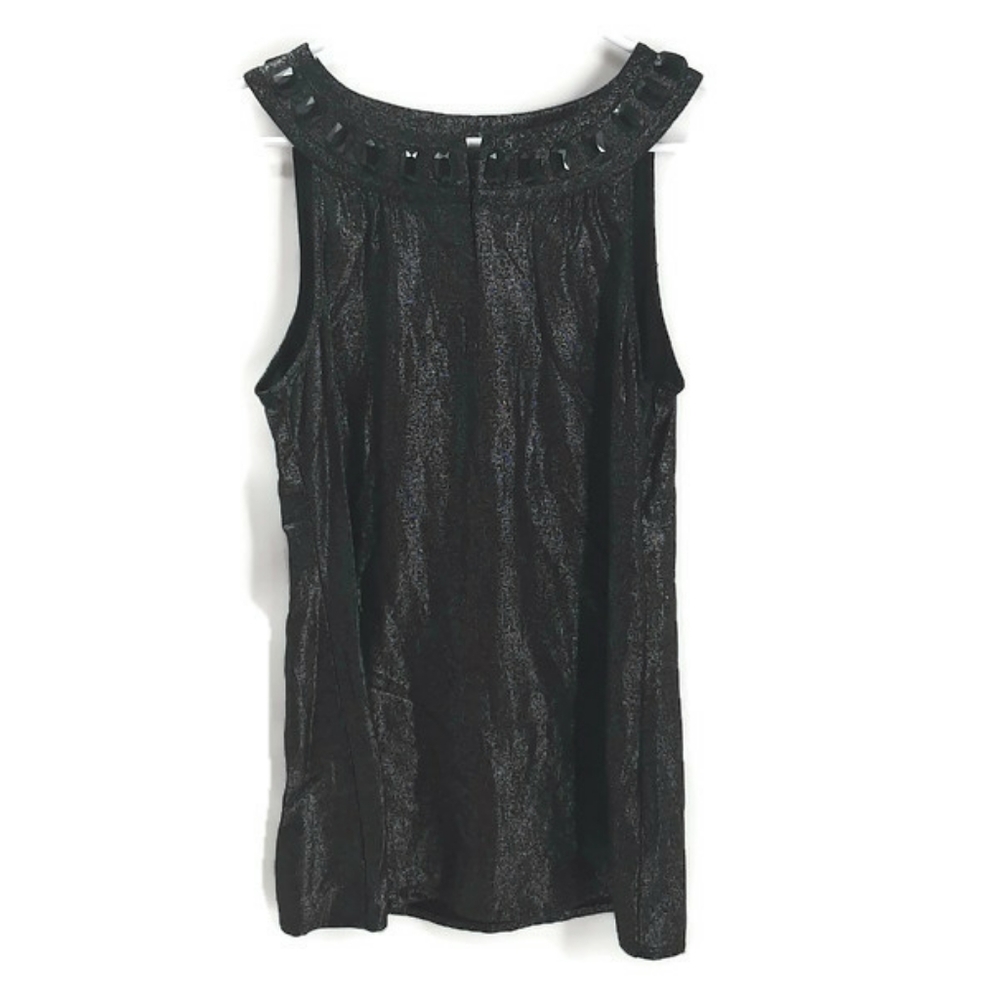 Joie black linen shimmery tunic medium